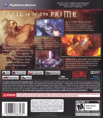 Diablo III (USA) (En,Fr,Es) (v1.04) (BLUS31188) (Disc) (Update) box cover back